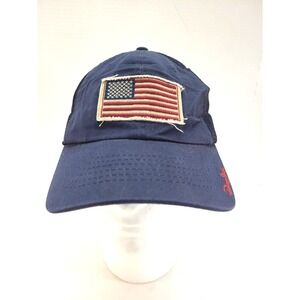 Panama Jack Slideback Baseball Cap U.S. Flag Blue One Size Embroidered